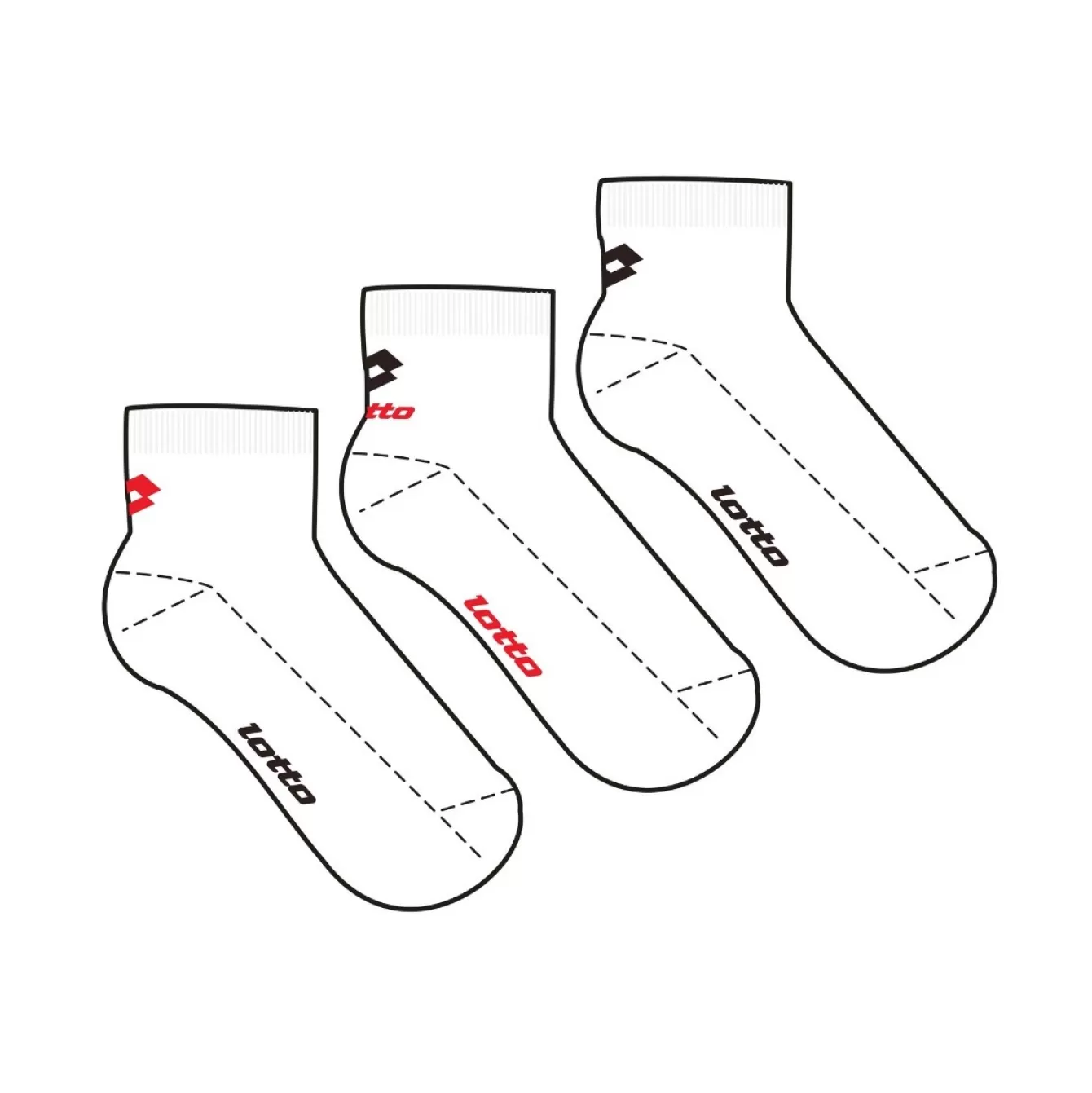 Lotto Sock Ankle Ii - Pk3Prs