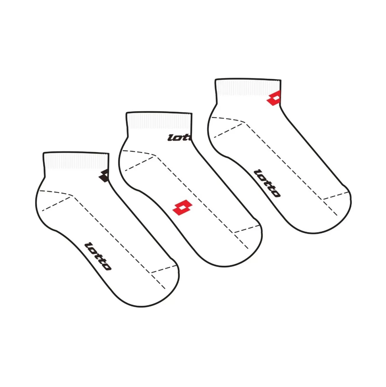 Lotto Sock Low Cut - Pk3Prs